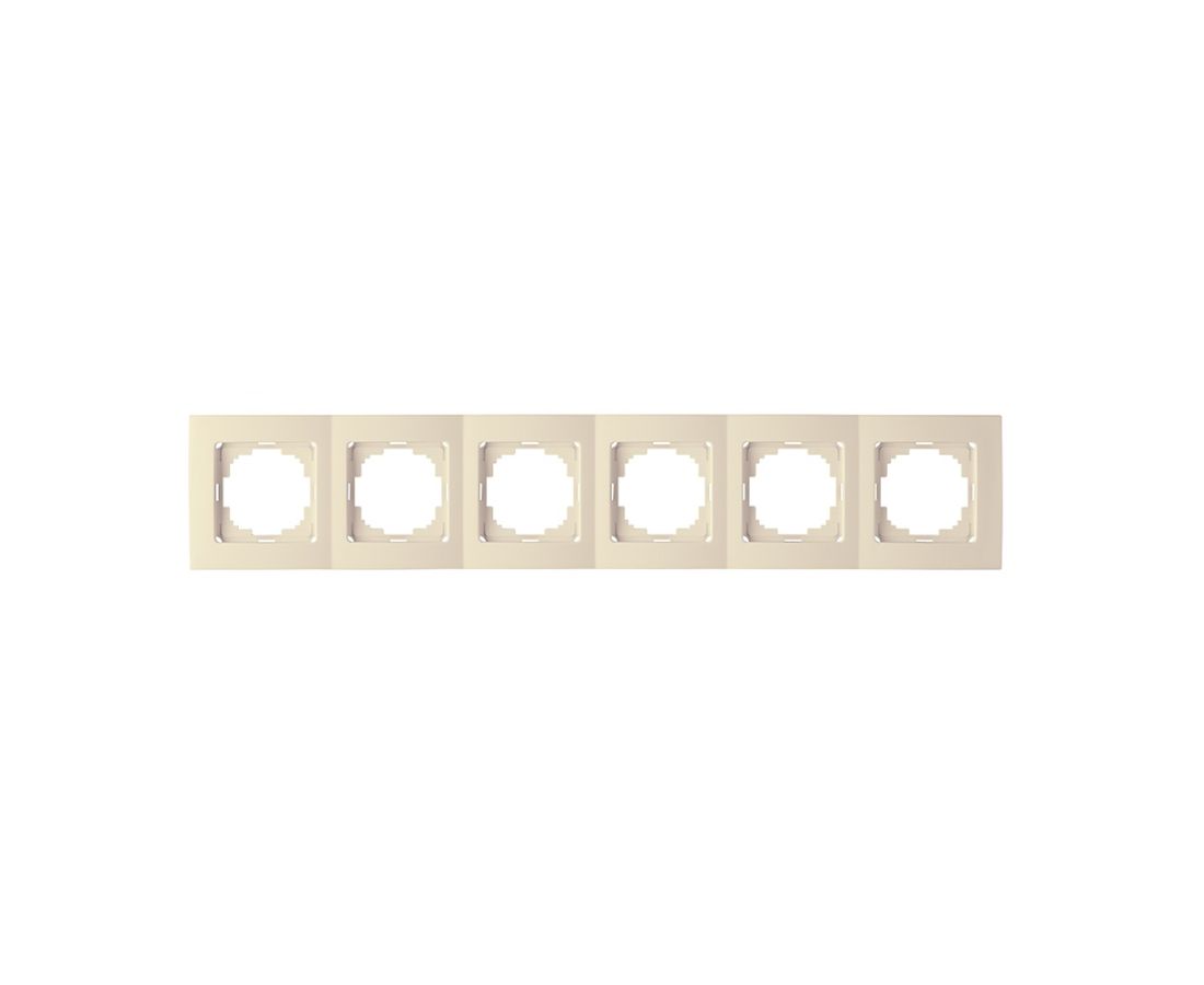 ჩარჩო ექვსიანი touran cream - 24120096 — როზეტები და ჩამრთველები